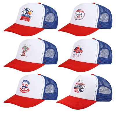 Becfupo 6 Pack Patriotic Hats Bulk, Adjustable 4th of July Hats Trucker Hats For Men Women 4th of July Decoration, Independence Day, Patriotic Events