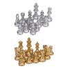 32 Pieces Medieval Chess Set Including Chessmen with Gold and Silver Figures International Game Chess Pieces for Kids and Adults, Featuring a 1.93in King Figure view 3