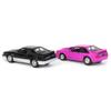 1/64 Twin Pack 1988 Ford Mustang GT Black/Silver & Pink, LP Diecast 51548 view 4
