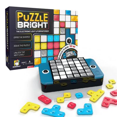 Brainwright - Puzzle Bright - Interactive Light-Up Brain Teaser with 300+ Challenges