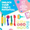 DIMROM Clay and Play Dough Tools Six Piece Set - Ages 3 & Up (18pcs) view 2