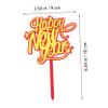 FAVOMOTO 6pcs Year Party Cake Toppers Festive Cake Decoration Inserts Happy Year Designs for and Desserts for Celebrating The Holiday Party view 2