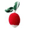 Chippi & Co Crochet Baby Rattle, Crochet Baby Toys, Stuffed Baby Doll, Organic Wooden Newborn Toys, Knitted Stuffed Animals for Babies Boy, Girl, Montessori Toys, Mom To Be Gifts (Radish) view 1
