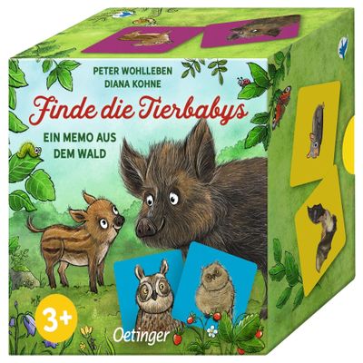 Oetinger, Memory from 3, forest, find the baby animals, Peter Wohlleben