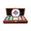100 Ct. Mahogany Luxury Custom Poker Chip Set - 8 Stripe view 1
