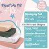 100% Muslin Changing Pad Cover Ultra Soft 120GSM Baby Changing Pad Covers for Girls and Boys - Easy wash Diaper Changing pad Cover with Low Shrinkage (4 Pack - White/Sage Green/Beige/Sand) view 2