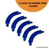90 Degree Curved Tracks Compatible with Hot Wheels Racetracks | Create Epic Race Tracks | 90 Degree Turns Multipacks | Made in USA (90 Degree, 5-Pack) view 3