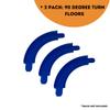 90 Degree Curved Tracks Compatible with Hot Wheels Racetracks | Create Epic Race Tracks | 90 Degree Turns Multipacks | Made in USA (90 Degree, 3-Pack) view 3