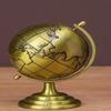 Brass Golden Rotating World Globe 4.5" Solid Brass Globe Showpiece,Brass Armillary Sphere Decor Nautical Office, College, Table Top Brass Decor view 1