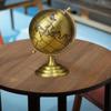 Brass Golden Rotating World Globe 4.5" Solid Brass Globe Showpiece,Brass Armillary Sphere Decor Nautical Office, College, Table Top Brass Decor view 2