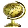 Brass Golden Rotating World Globe 4.5" Solid Brass Globe Showpiece,Brass Armillary Sphere Decor Nautical Office, College, Table Top Brass Decor view 3