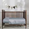 100% Mulberry Silk Crib Sheets for Baby Toddler Hair, Made in USA, Pure 22 Momme Organic Silk Boy Girl Fitted Crib Bed Sheet, Mini Crib Mattress Sheet, Soft Silk Crib Cover, Hypoallergenic (Grey) view 1