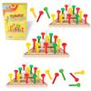 3 Pack - Wooden Triangle Peg Board Game - Retro Mini Travel Game view 1