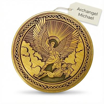 1.75-inch St Michael The Archangel Challenge Coin, Baptismal Gift, Baptism Gift, St Michael Pendant Zinc Alloy, Religious Gifts for Men and Women, Guardian Angel Coin Constant Reminder of Protection