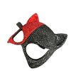 ShopBeyondStore Luxurious Cat Face Rhinestones Masquerade Mask (Red/Black) view 3