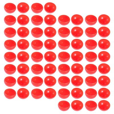 Cabilock Raffle Openable 50pcs Raffle Balls, 3cm Hollow Balls Plastic Bingo Balls Pong Balls Table Tennis Balls Round Capsules Game Balls Props for Games Red
