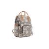Myra Bag Diaper Bag for Women - Western Upcycled Canvas and Leather Backpack Handbag Gray, S-9790 view 2
