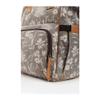 Myra Bag Diaper Bag for Women - Western Upcycled Canvas and Leather Backpack Handbag Gray, S-9790 view 4