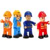 FUNERICA Toy Figures & Playsets - Firefighter, Police, Sanitation, Construction Worker - Play People Figures for Toddlers & Kids - Little People Toy Figurines - Mini People Community Helpers (4-Pack) view 1