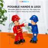 FUNERICA Toy Figures & Playsets - Firefighter, Police, Sanitation, Construction Worker - Play People Figures for Toddlers & Kids - Little People Toy Figurines - Mini People Community Helpers (4-Pack) view 3