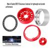 BRCatWPark RC 1.9 Beadlock Wheel Rims for 1/10 TRX4 TRX6 SCX10 SCX10 II 90046 SCX10 III AXI03007 SCX10 Pro Gen7/8 D90 VS4-10 MST CFX RC Crawler Car,Aluminum RC 1.9 Beadlock Wheel Rims,Red view 4