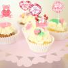 12PCS Happy Mother's Day Cupcake Toppers Decorations Mom I Love You Are the Best Mom Toothpicks Sticks with Heart Tulip Bouquet Bear Assorted Patterns Party Supplies view 4