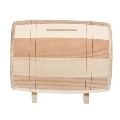 Abaodam Solid Wood Piggy Bank Boys and Girls Money Saving Box Coin Jar Decorative Coin Pot