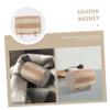 Abaodam Solid Wood Piggy Bank Boys and Girls Money Saving Box Coin Jar Decorative Coin Pot view 3