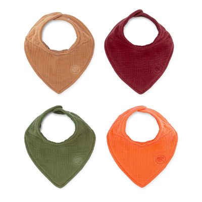 Parker Baby Muslin Bandana Drool Bibs | 100% Soft Muslin Cotton, Absorbent & Adjustable | Stylish Teething & Drooling Bibs