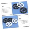 VICASKY 20pcs Toy Car Wheels Black White Model Wheel Accessories for Boys and Girls Safe Material for Smart Car Toys Vehicle Models view 2