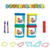 FUN DOUGH Funskool Doughasaurus, Play Dough, Art and Craft Set for Kid, 4 Colorful Tubs of 50g Each (200g Total), Learning, Fun & Engaging, Multicolour, Gift Set for Kids, Age 3+ Years Multicolor view 1