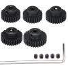 48P Hardened Steel Pinion Gear Set 3.175mm (1/8 inch) Hole 26T 27T 28T 29T 30T 48DP Pitch Gears with Hex Key for RC Brushless Brush Motor RC Car Upgrade (5pcs) view 1
