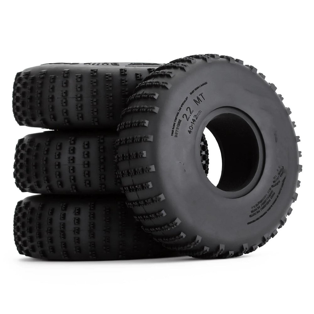 cvking RC Tires Compatible with Axial for SCX10 for Wraith 90018 RR10 for Bomber 4PCS 2.2" Rock Buggy Bully Comp Wheel Tires 142 * 40MM for RC Crawler