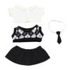 niannyyhouse 10cm Plush Doll Clothes Shirt Skirt Tie Vest Campus Suit Dolls Accessories (Black-2) view 1