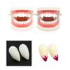 2 Pairs Vampire Teeth Costume 15mm Fangs Fake Teeth with Adhesive Fake Teeth Halloween Decorations Party Cosplay Props Werewolf Fangs Vampire Dentures Party Favors Masquerade Accessories Gift view 1