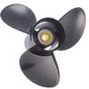 Rareelectrical New Aluminum Propeller Compatible with Yamaha 2 Cyl 2 Stroke 10 Spline 25 1980-2010 3211-099-11 22004 48-3810T 664-45947-01-00 664-45947-01-El Qa3810r Diameter 9.9 Pitch 11 Blades 3 view 1