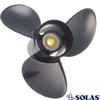 Rareelectrical New Aluminum Propeller Compatible with Yamaha 2 Cyl 2 Stroke 10 Spline 25 1980-2010 3211-099-11 22004 48-3810T 664-45947-01-00 664-45947-01-El Qa3810r Diameter 9.9 Pitch 11 Blades 3 view 2