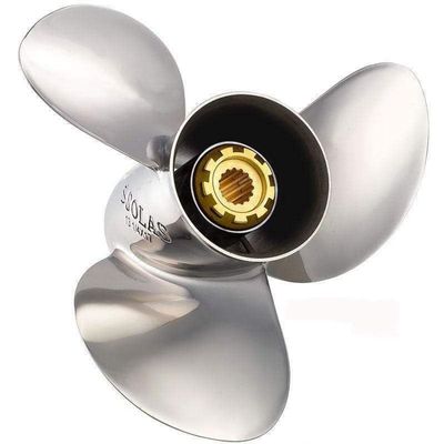 RAREELECTRICAL New Stainless Steel Propeller Compatible With Yamaha 2 Stroke 13 Spline 48 1995-2000 By 3331-111-13 58110-Zv5-E20 663-45974-02-98 Diameter 11.125 Pitch 13 Blades 3 Spline Tooth 13 Right