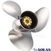 RAREELECTRICAL New Stainless Steel Propeller Compatible With Yamaha 2 Stroke 13 Spline 48 1995-2000 By 3331-111-13 58110-Zv5-E20 663-45974-02-98 Diameter 11.125 Pitch 13 Blades 3 Spline Tooth 13 Right view 2