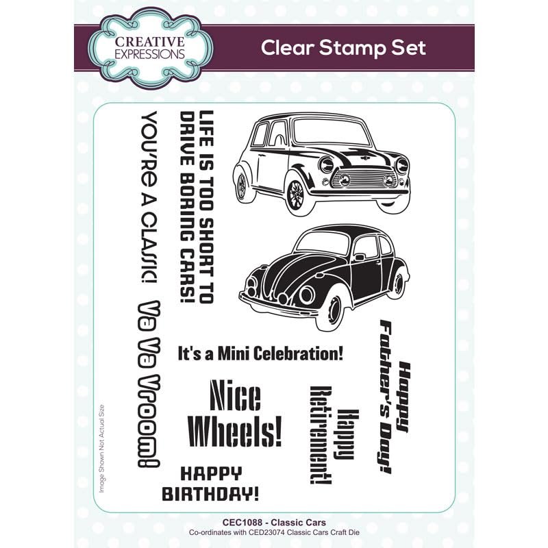 Creative Expressions Car Collection, Clear Stamp, 6 x 8 in, CEC1088