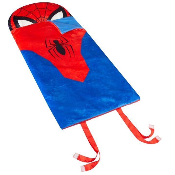 Marvel Spiderman Faux Fur Figural Slumber Sleeping Bag for Kids,58"x26", Ages 3+