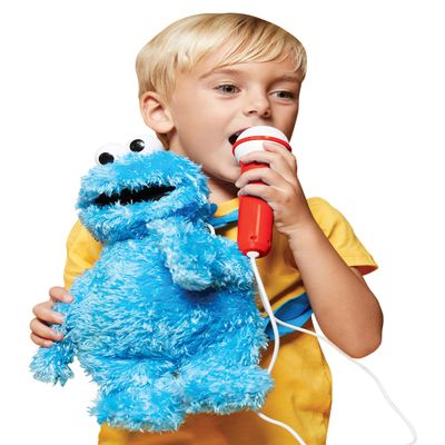 Singing Machine Karaoke Plush Sesame Street Toys (Cookie Monster Plush Toy) - Adjustable Carrying Straps - Sing-Along Built-in Real Working Microphone & Speaker with Record & Playback Function