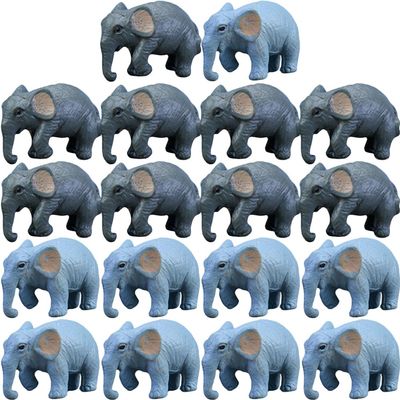 balacoo Mini Elephant Figurines Tiny Animal Statues Miniature Elephant Moss Ornaments for Home Office Garden Decoration Baby Shower Centerpiece
