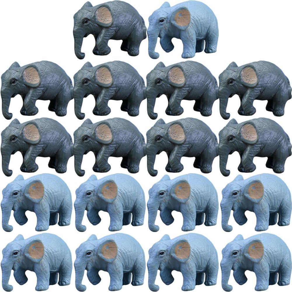 balacoo Mini Elephant Figurines Tiny Animal Statues Miniature Elephant Moss Ornaments for Home Office Garden Decoration Baby Shower Centerpiece