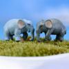 balacoo Mini Elephant Figurines Tiny Animal Statues Miniature Elephant Moss Ornaments for Home Office Garden Decoration Baby Shower Centerpiece view 4
