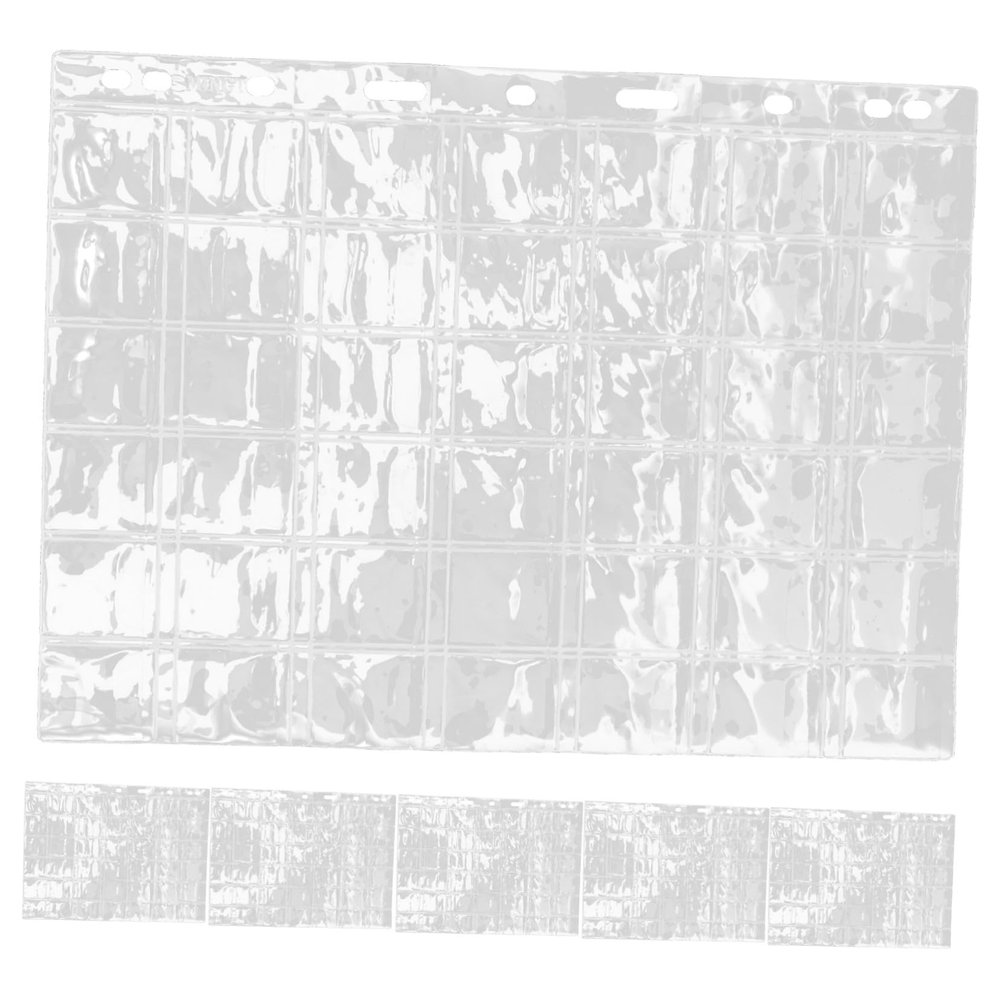 NUOBESTY 6sheets Transparent Album Pages for Collectors Holder for Stamps and Challenge Loose-leaf Storage and Stamp Display