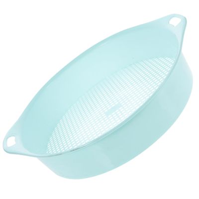 Kisangel Plastic Soil Sieve Handle Lightweight Gardening Tool for Sifting Dirt and Stones Balcony Gardens Blue