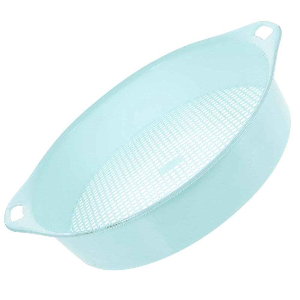 Kisangel Plastic Soil Sieve Handle Lightweight Gardening Tool for Sifting Dirt and Stones Balcony Gardens Blue