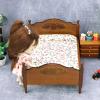 AirAds 1:12 Scale Dollhouse Miniature Bedroom Furniture Brown Bed with 2 nightstands (Set 3) Dolls Bed Dollhouse Decoration view 1