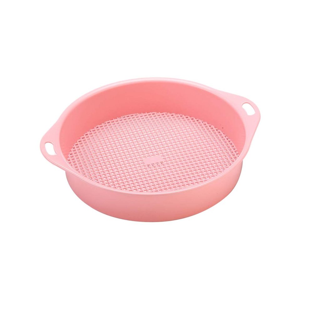 Mipcase 4pcs Garden Soil Sieve Plastic Mesh Sieve Handle for Mini Balcony Gardening